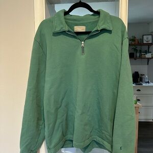 Everlane Green Men's Quarter Zip Sweater